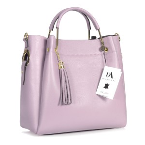 Geanta dama din piele naturala DiAmanti Ostia Roz Lila